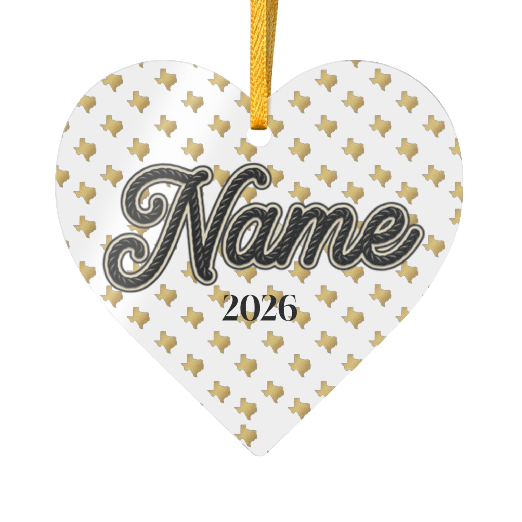 Customizable Texas Star 2026 Acrylic Christmas Ornament