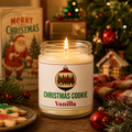 Classic Christmas Cookie Vanilla Candle | 100% Soy | 4oz | Black Lid